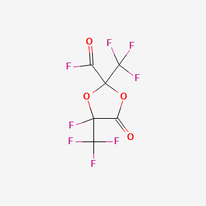 molecular formula C6F8O4 B1330025 1,3-Dioxolane-2-carbonyl fluoride, 4-fluoro-5-oxo-2,4-bis(trifluoromethyl)- CAS No. 7345-49-5