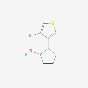 molecular formula C9H11BrOS B13300269 2-(4-Bromothiophen-3-yl)cyclopentan-1-ol 