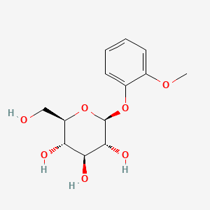 molecular formula C13H18O7 B1330028 (2R,3S,4S,5R,6S)-2-(hydroxymethyl)-6-(2-methoxyphenoxy)oxane-3,4,5-triol CAS No. 6092-24-6