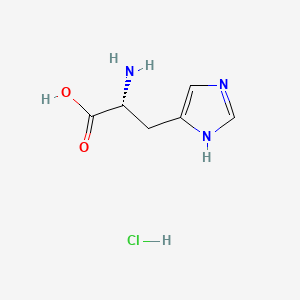 molecular formula C6H10ClN3O2 B1330029 (R)-2-Amino-3-(1H-imidazol-4-yl)propanoic acid hydrochloride CAS No. 6341-24-8