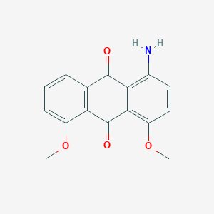 molecular formula C16H13NO4 B133003 1-Amino-4,5-dimethoxy-9,10-anthracenedione CAS No. 144860-30-0