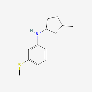 molecular formula C13H19NS B13300346 N-(3-Methylcyclopentyl)-3-(methylsulfanyl)aniline 