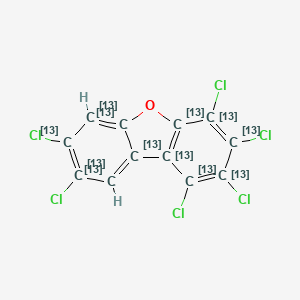 molecular formula C12H2Cl6O B1330041 Dibenzofuran-13C12, 1,2,3,4,7,8-hexachloro- CAS No. 114423-98-2