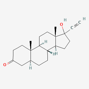 molecular formula C21H30O2 B1330047 (5S,8R,9S,10S,13S,14S)-17-ethynyl-17-hydroxy-10,13-dimethyl-2,4,5,6,7,8,9,11,12,14,15,16-dodecahydro-1H-cyclopenta[a]phenanthren-3-one CAS No. 13611-97-7