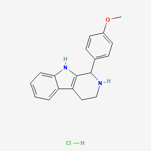 molecular formula C18H19ClN2O B1330051 1-(4-methoxyphenyl)-2,3,4,9-tetrahydro-1H-beta-carboline hydrochloride CAS No. 3489-15-4