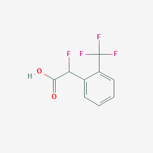 molecular formula C9H6F4O2 B13300547 2-Fluoro-2-(2-(trifluoromethyl)phenyl)acetic acid 