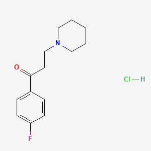 molecular formula C14H19ClFNO B1330056 丙酮苯酚，4'-氟-3-哌啶基，盐酸盐 CAS No. 1828-12-2