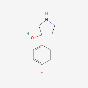 molecular formula C10H12FNO B1330057 3-(4-Fluorophenyl)pyrrolidin-3-ol CAS No. 577986-35-7