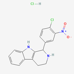 molecular formula C17H15Cl2N3O2 B1330061 1-(4-chloro-3-nitrophenyl)-2,3,4,9-tetrahydro-1H-beta-carboline hydrochloride CAS No. 3380-78-7