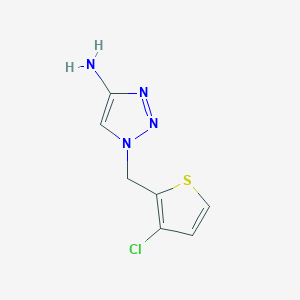 molecular formula C7H7ClN4S B13300611 1-[(3-Chlorothiophen-2-yl)methyl]-1H-1,2,3-triazol-4-amine 