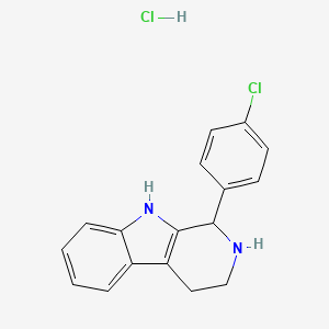 molecular formula C17H16Cl2N2 B1330062 1-(4-chlorophenyl)-2,3,4,9-tetrahydro-1H-beta-carboline hydrochloride CAS No. 3380-80-1