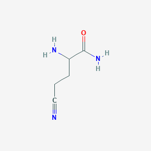 molecular formula C5H9N3O B13300625 2-Amino-4-cyanobutanamide 