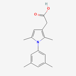 molecular formula C16H19NO2 B1330070 1H-Pyrrole-3-acetic acid, 2,5-dimethyl-1-(3,5-dimethylphenyl)- CAS No. 42866-02-4