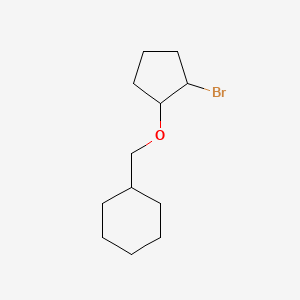 molecular formula C12H21BrO B13300724 ([(2-Bromocyclopentyl)oxy]methyl)cyclohexane 