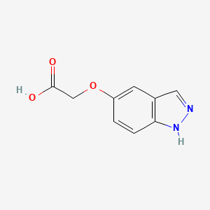 molecular formula C9H8N2O3 B1330073 Acetic acid, (1H-indazol-5-yloxy)- CAS No. 30226-16-5