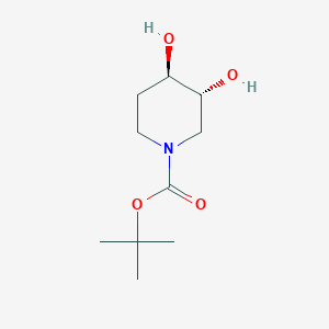 molecular formula C10H19NO4 B13300732 Tert-butyl (3R,4R)-3,4-dihydroxypiperidine-1-carboxylate 