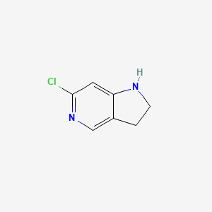 molecular formula C7H7ClN2 B1330079 6-Chloro-2,3-dihydro-1h-pyrrolo[3,2-c]pyridine CAS No. 23596-25-0