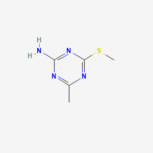 molecular formula C5H8N4S B1330084 4-Methyl-6-(methylthio)-1,3,5-triazin-2-amine CAS No. 27622-90-8