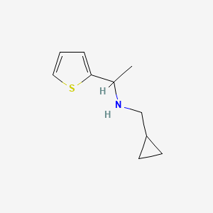 molecular formula C10H15NS B13300849 (Cyclopropylmethyl)[1-(thiophen-2-YL)ethyl]amine 