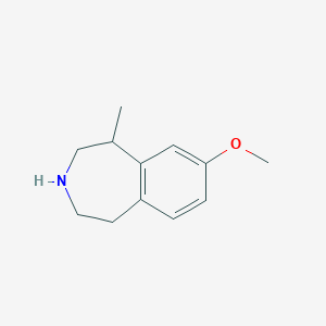 molecular formula C12H17NO B13300862 8-Methoxy-1-methyl-2,3,4,5-tetrahydro-1H-benzo[d]azepine 