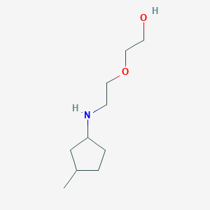 molecular formula C10H21NO2 B13300893 2-{2-[(3-Methylcyclopentyl)amino]ethoxy}ethan-1-ol 