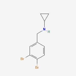 molecular formula C10H11Br2N B13300900 N-[(3,4-dibromophenyl)methyl]cyclopropanamine 