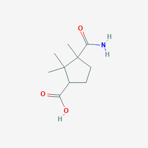 molecular formula C10H17NO3 B1330093 3-(Aminocarbonyl)-2,2,3-trimethylcyclopentanecarboxylic acid CAS No. 5333-17-5