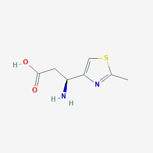 molecular formula C7H10N2O2S B13300934 (3S)-3-amino-3-(2-methyl-1,3-thiazol-4-yl)propanoic acid 
