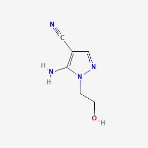 molecular formula C6H8N4O B1330094 5-Amino-1-(2-hydroxyethyl)-1H-pyrazole-4-carbonitrile CAS No. 5346-53-2