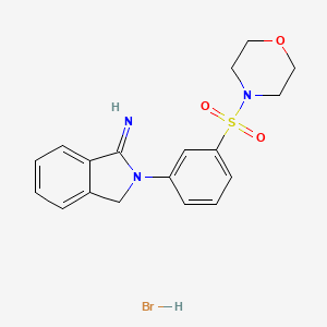 molecular formula C18H20BrN3O3S B13300957 2-[3-(Morpholin-4-ylsulfonyl)phenyl]isoindolin-1-imine hydrobromide 