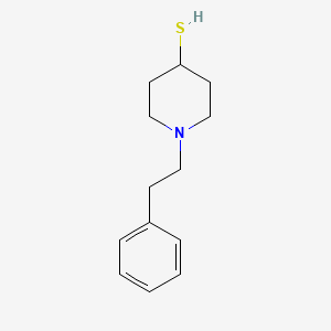 molecular formula C13H19NS B13301000 1-(2-Phenylethyl)piperidine-4-thiol 
