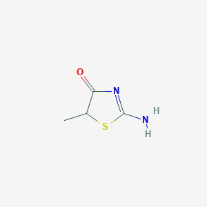 molecular formula C4H6N2OS B1330103 2-amino-5-methyl-1,3-thiazol-4(5H)-one CAS No. 3805-14-9