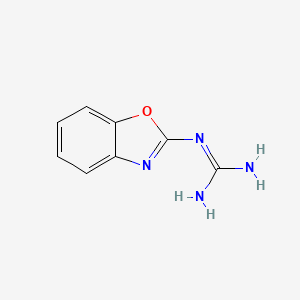 molecular formula C8H8N4O B1330109 N-1,3-benzoxazol-2-ylguanidine CAS No. 39123-82-5