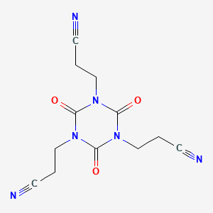 molecular formula C12H12N6O3 B1330119 3,3',3''-(2,4,6-Trioxo-1,3,5-triazinane-1,3,5-triyl)tripropanenitrile CAS No. 2904-28-1