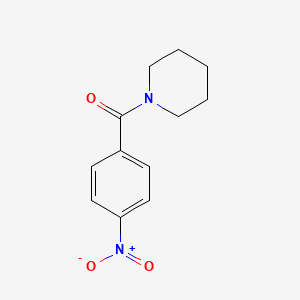 molecular formula C12H14N2O3 B1330132 1-(4-Nitrobenzoyl)piperidine CAS No. 20857-92-5