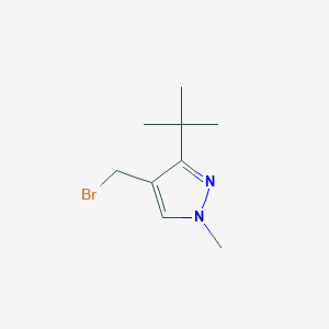 molecular formula C9H15BrN2 B13301402 4-(bromomethyl)-3-tert-butyl-1-methyl-1H-pyrazole 