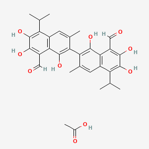 molecular formula C32H34O10 B1330151 Gossypol acetic acid CAS No. 866541-93-7