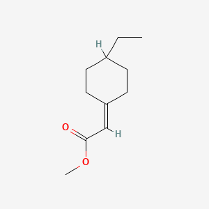 molecular formula C11H18O2 B13301537 Methyl 2-(4-ethylcyclohexylidene)acetate 