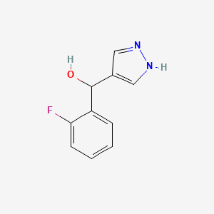 molecular formula C10H9FN2O B13301704 (2-Fluorophenyl)(1H-pyrazol-4-yl)methanol 