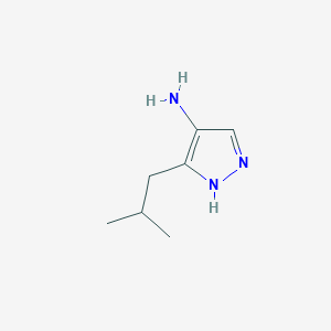 molecular formula C7H13N3 B13301715 3-(2-Methylpropyl)-1H-pyrazol-4-amine 