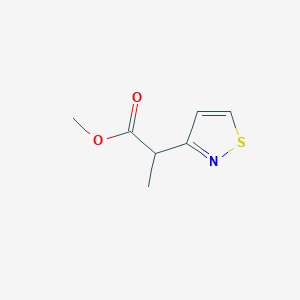 molecular formula C7H9NO2S B13301717 Methyl 2-(1,2-thiazol-3-yl)propanoate 