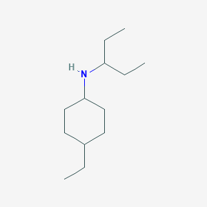 molecular formula C13H27N B13301735 4-Ethyl-N-(pentan-3-YL)cyclohexan-1-amine 