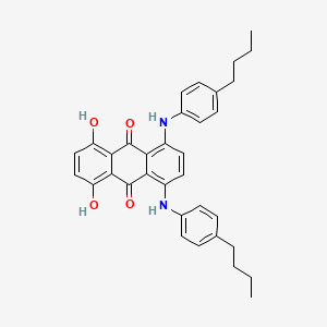 molecular formula C34H34N2O4 B1330180 9,10-蒽醌，1,4-双[(4-丁基苯基)氨基]-5,8-二羟基- CAS No. 28198-05-2