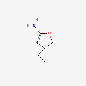 molecular formula C6H10N2O B13301807 7-Oxa-5-azaspiro[3.4]oct-5-en-6-amine 
