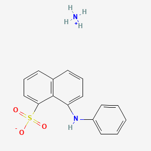 molecular formula C16H16N2O3S B1330188 Ammonium 8-(phenylamino)naphthalene-1-sulfonate CAS No. 28836-03-5