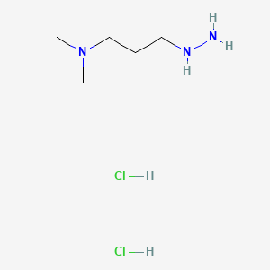 molecular formula C5H17Cl2N3 B1330196 肼，(3-(二甲氨基)丙基)-，二盐酸盐 CAS No. 871-56-7