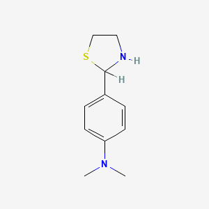 molecular formula C11H16N2S B1330198 N,N-dimethyl-4-(1,3-thiazolidin-2-yl)aniline CAS No. 712-80-1
