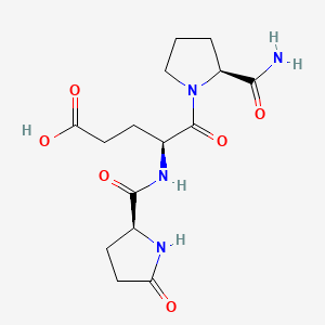 molecular formula C15H22N4O6 B1330204 Pyroglutamyl-glutamyl-proline amide CAS No. 85541-78-2