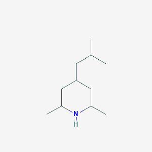 molecular formula C11H23N B13302069 2,6-Dimethyl-4-(2-methylpropyl)piperidine 