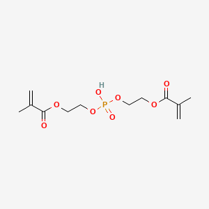 molecular formula C12H19O8P B1330209 Bis(methacryloyloxyethyl) hydrogen phosphate CAS No. 32435-46-4